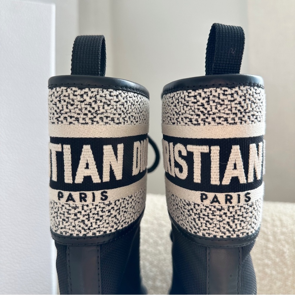 MIGHT KEEP • Christian Dior D-Major Moto Black Mid Calf Boots Shoes - Picture 9 of 15